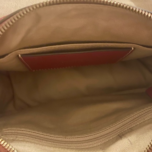 J CREW SIGNET LEATHER CROSSBODY BAG VIVID BURGUNDY - Picture 14 of 14